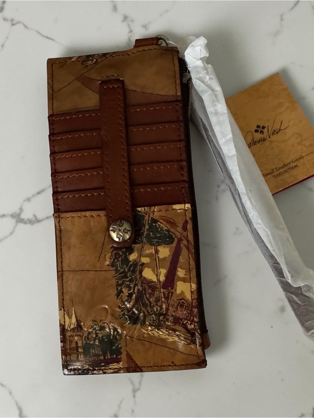 New Patricia Nash European Trip Alanna Card Wallet Wristlet